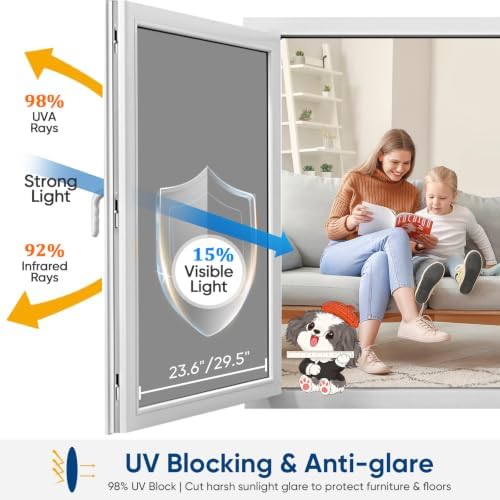 SUNBABY Window Privacy Film, One Way Mirror & Heat Blocking, 45"x157.5"