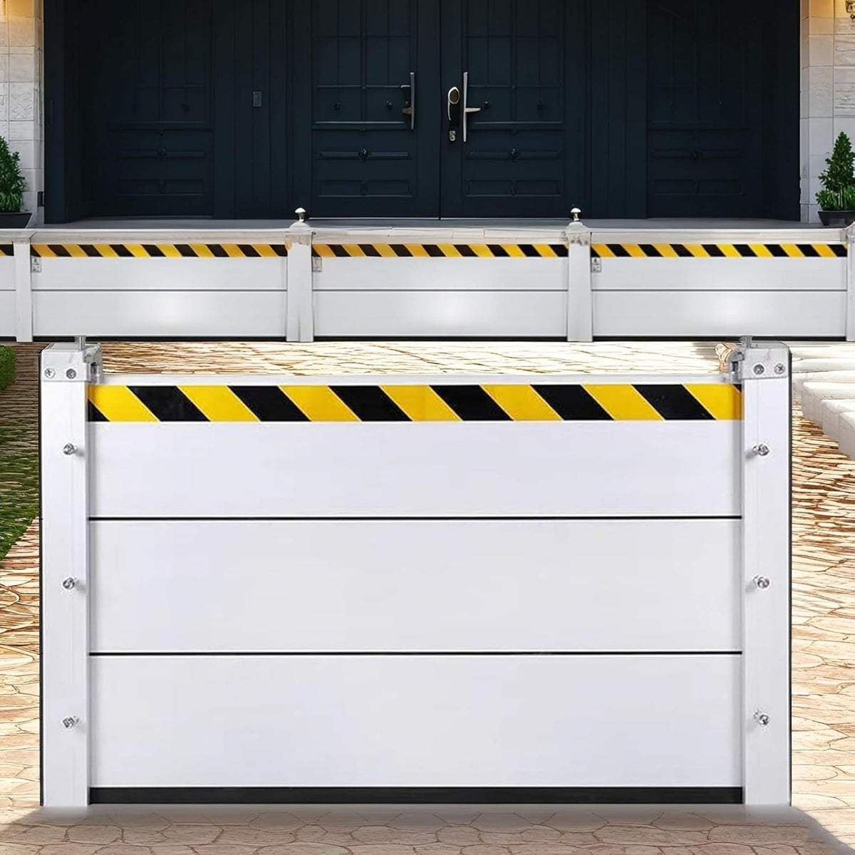 Flood Barriers for Home Exterior,Aluminum Alloy Outdoor Garage Doors Water Barriers for Flooding(H31.5Inch,L5.5FT)