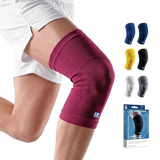 LP 647 Knee Brace For Arthritis Pain, Knee Pain Relief, Injury Recovery - Knee Sleeve For Weightlifting, Basketball, Hiking, Biking, Running, For Men Women (Burgundy, M, 1pcs)
